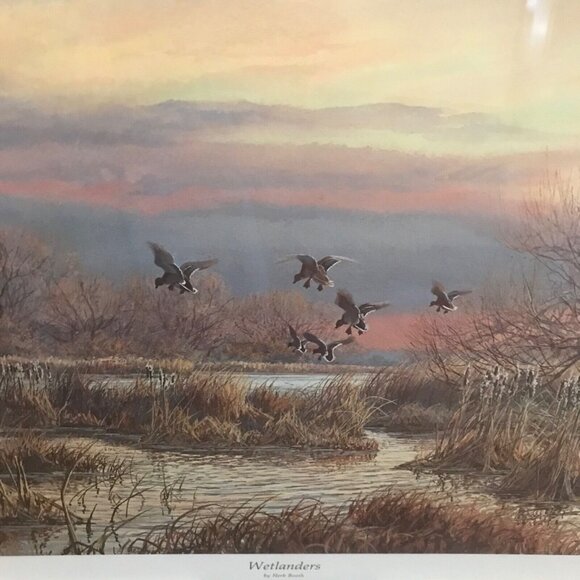 Wetlanders Herb Booth Ducks Unlimited 1991 Flyway Numbered Signed Framed Print - Picture 12 of 16